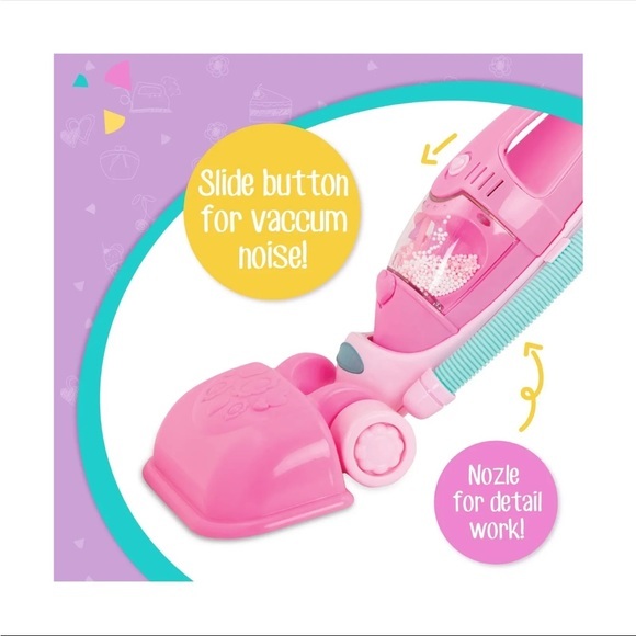 Play Circle by Battat – Home Neat Home Pink Vacuum Cleaner Set – 2-in-1 Prete... - Picture 10 of 13